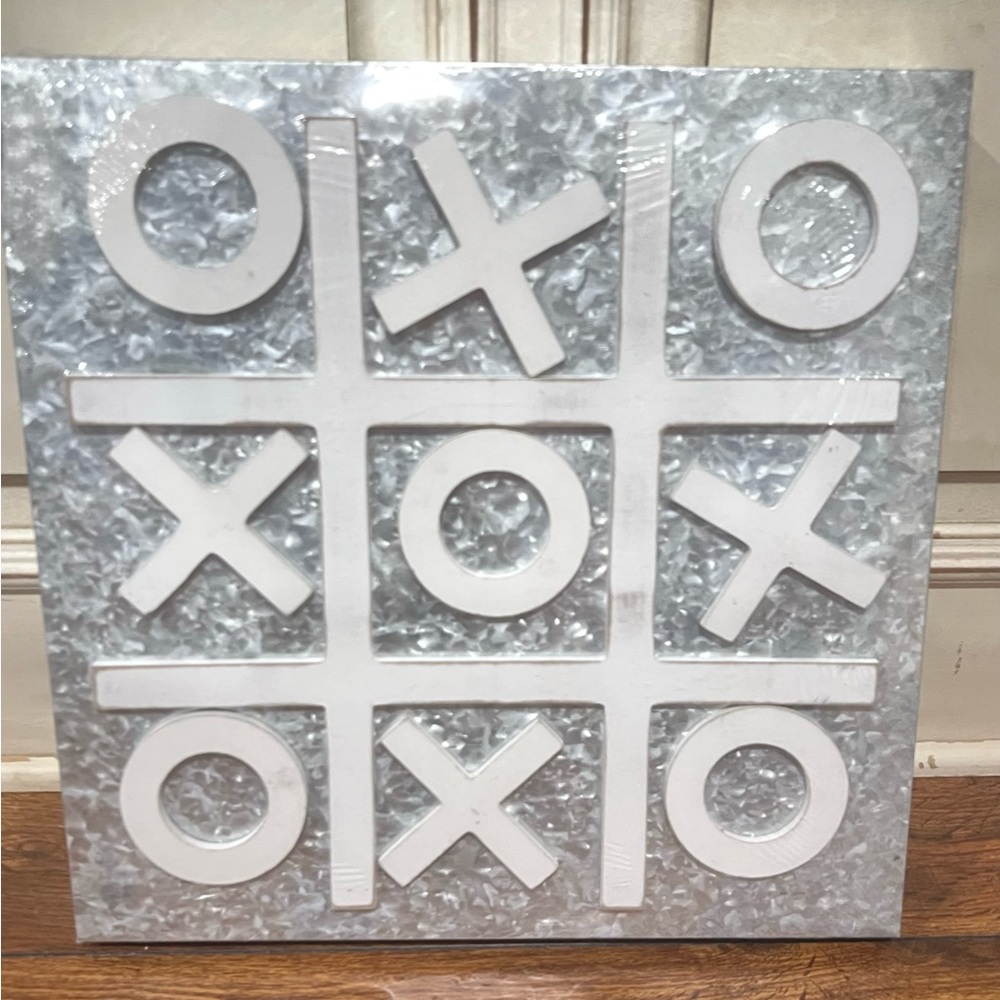 NWT Magnetic Tic Tac Toe Board(metal board with wood pieces). - Picture 2 of 10